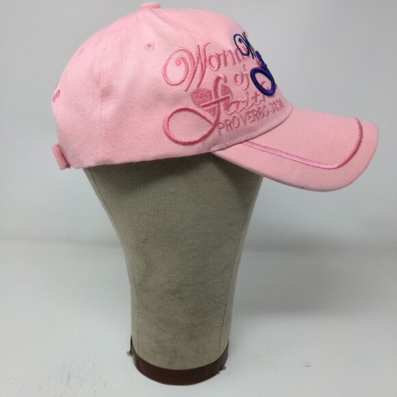 Christian Women’s Hat Proverbs 31 Women Of Faith Jesus Cap Pink Adjustable - Picture 6 of 12
